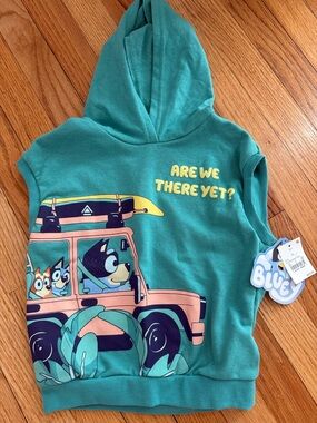 Toddler Bluey Vacation Hooded Tank Top 4T Brand New With Tags